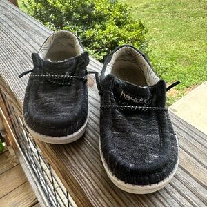 Hey Dude Kids Black Moccasins